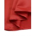 Women Party Collect Waist Solid Pleats A  Line Back Zipper Skirt With Side Pockets