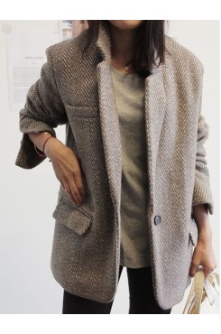 Women's shoulder padded blazer HF0404-04-04
