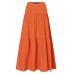 Casual Loose High Waist Pleating Side Zipper Long Skirts For Women